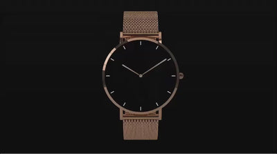 NOVACCHI SOLARA smartwatch demo — silver and rose gold finishes, slim AMOLED with Milanese mesh band.